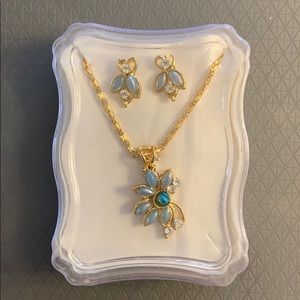 Costume Gold Earrings and Choker Necklace